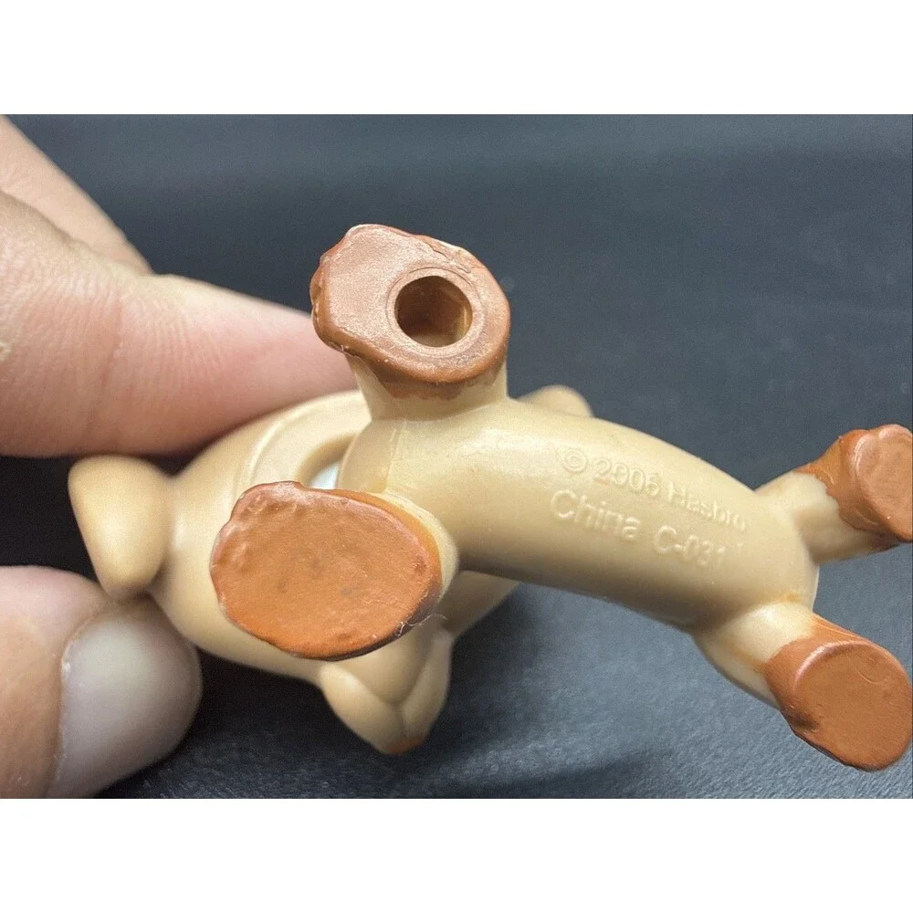 Littlest Pet Shop Cute Tan Dog Figure Blue Eyes Hasbro 2005Dachshund  LPS